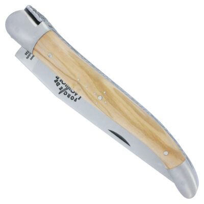 Couteau Forge de Laguiole Manche en Olivier 1 Pièce Inox Brossé 12cm