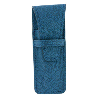 Laguiole Olive Green Grained Luxury Leather Case – elegantes Accessoire mit französischer Flagge