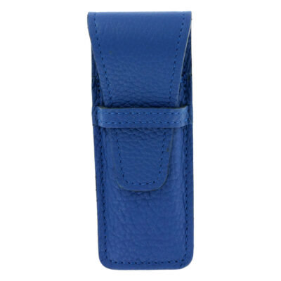 Étui cuir Laguiole Bleu Marine grainé Luxe – Accessoire élégant avec drapeau français