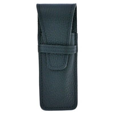 Laguiole Lederetui mit Schwarz Korn – Elegantes Accessoire mit französischer Flagge