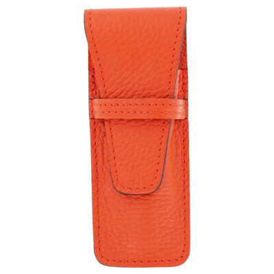 Laguiole Lederhülle mit Korn Orange Luxe – elegantes Accessoire mit französischer Flagge