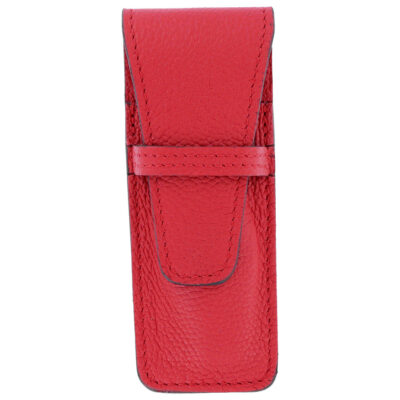 Laguiole Lederetui mit rotem Korn – Elegantes Accessoire mit französischer Flagge