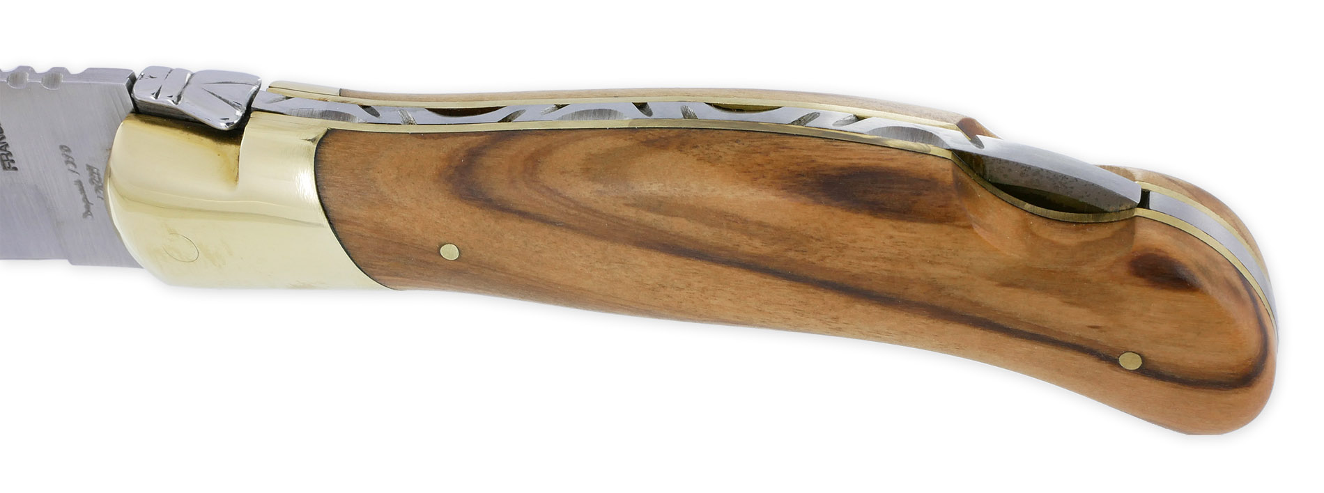 Ancien Couteau Laguiole Arbalète Enfant - Début XXe - Manche Os Blanc