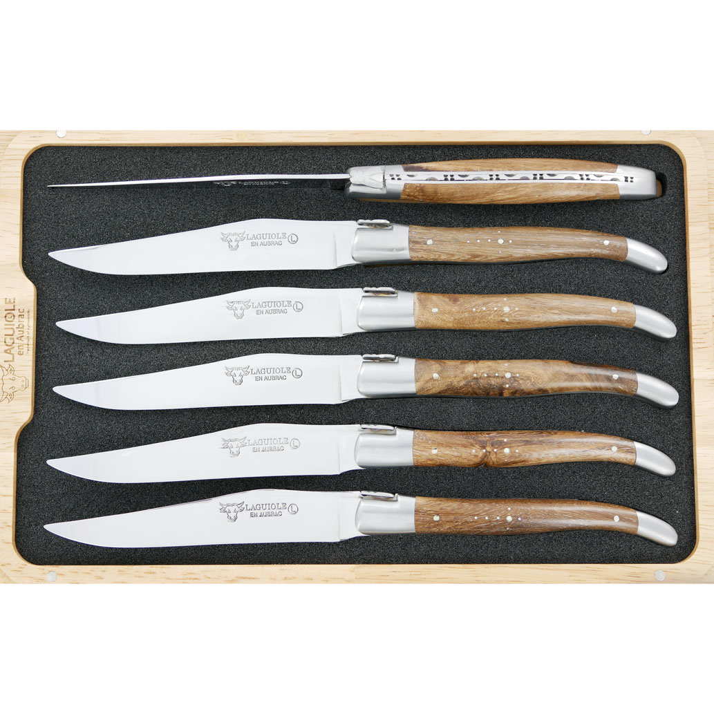 Couteaux de table Laguiole en Aubrac Cep de Vigne (Set de 6)