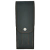 Leather case for 6 table knives in chocolate orange stitching