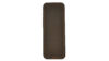 Leather 13cm chocolate inspection pocket case with orange topstitching