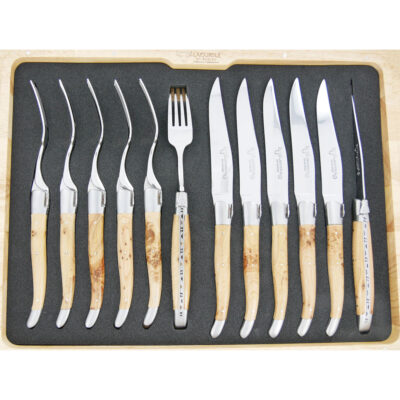 Ménagère 12 pièces Laguiole en Aubrac en Genevrier