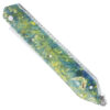 Couteau Pliant Laguiole en Aubrac "Le Bee-Back" en Loupe de Sureau Teinté vert Ressort Guilloché Plein Manche Finition Brossé 11,5 cm PIECE UNIQUE