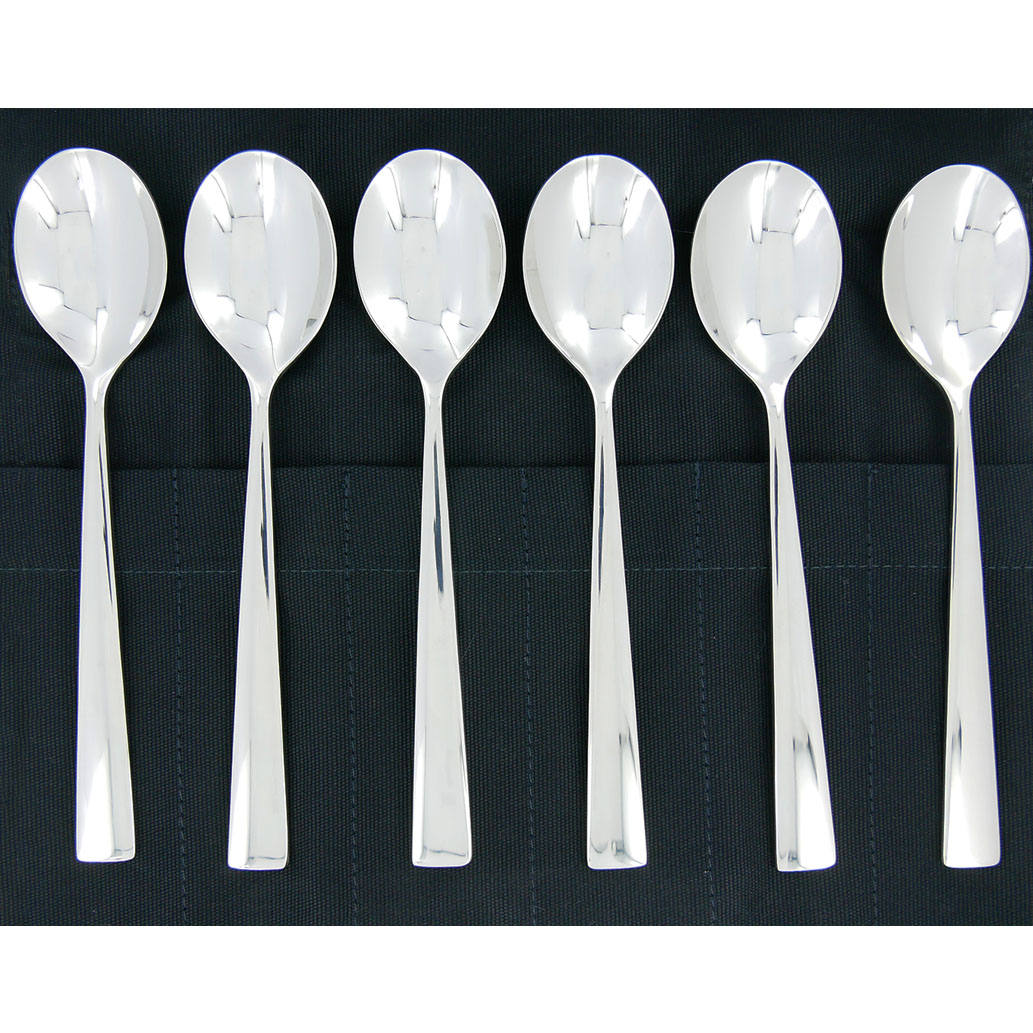 Cuillères à Soupe de table Forge de Laguiole en Inox Brillant Gamme Elégance (Set de 6)