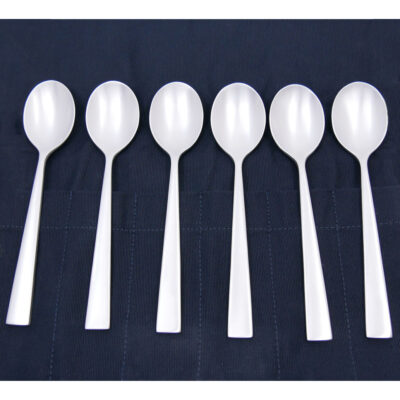 Cuillères à Soupe de table Forge de Laguiole en Inox Finition Satinée Gamme Elégance (Set de 6)