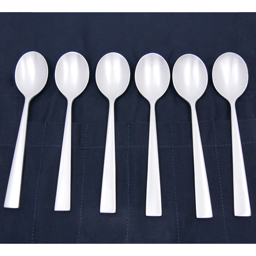 Cuillères à Soupe de table Forge de Laguiole en Inox Finition Satinée Gamme Elégance (Set de 6)