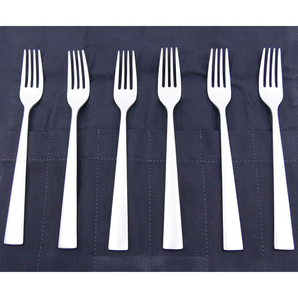 Fourchettes de table Forge de Laguiole en Inox Finition Satiné Gamme Elégance (Set de 6)
