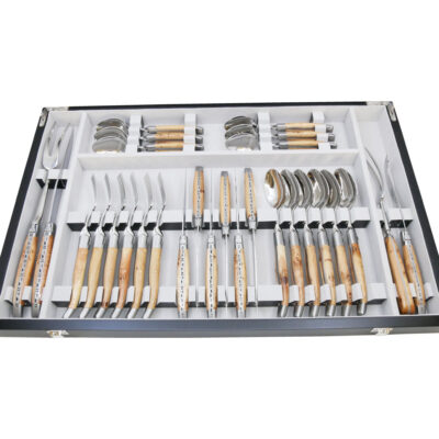 Ménagère Laguiole en Aubrac en Genevrier (28 pièces)