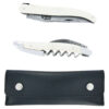Coffret Duo Prestige Forge de Laguiole Couteau 12cm et Sommelier en coeur d’ivoire de Mammouth blanc Lame Damas Ressort et Platines Guillochées Main