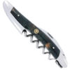 Sommelier Forge de Laguiole en Erable échauffé bleu Finition Inox brillant Gravure Chape Pinot Rivet Mosaique finition brillante