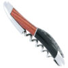 Sommelier Forge de Laguiole Prestige en Bi Matière Ebène/Bois de Rose Ressort et Platines Guillochés à la main Couteau en Damas Inox Munin Chape Grappe de Raisin Mouche Prestige