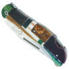 Couteau de Chasse Cube Laguiole Arbalète Plein Manche Finition Tétris Mat 12cm avec verrouillage lame par pompe