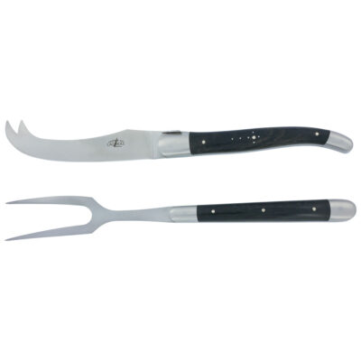 Set à Fromage Forge de Laguiole en Ebène Finition Satinée (2 pièces)